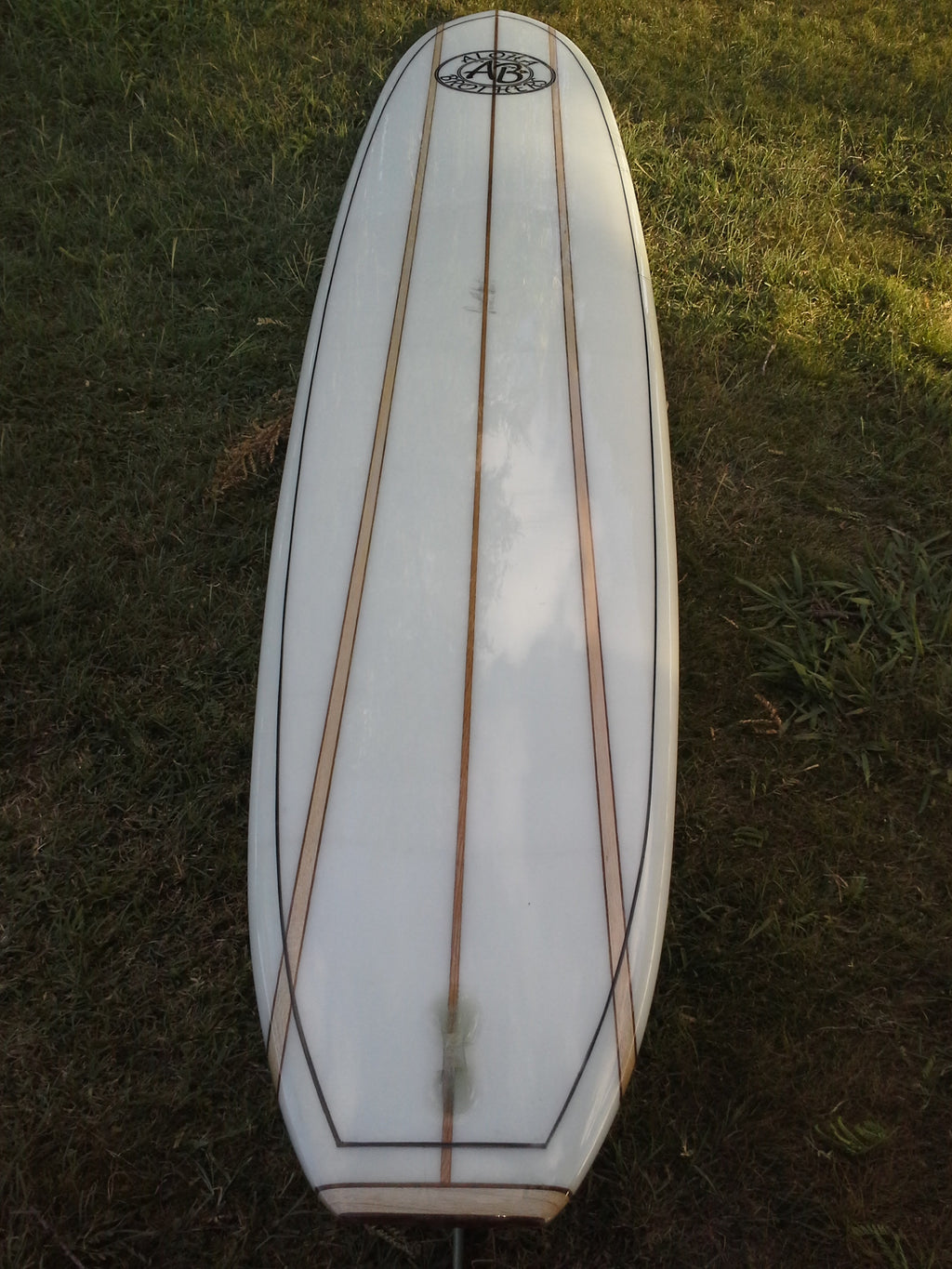 Poly laminating clear or colored surfboards