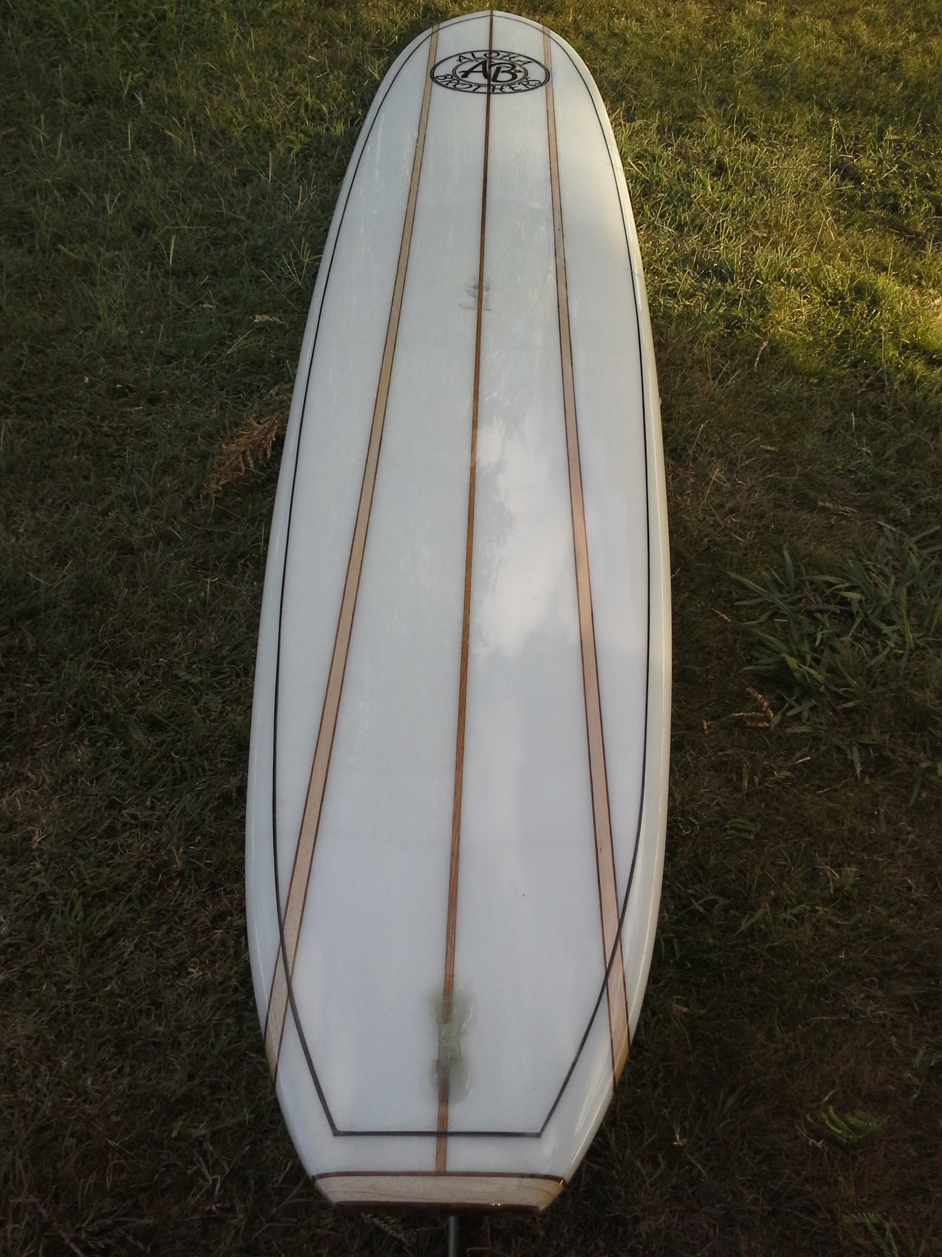 Poly laminating clear or colored surfboards