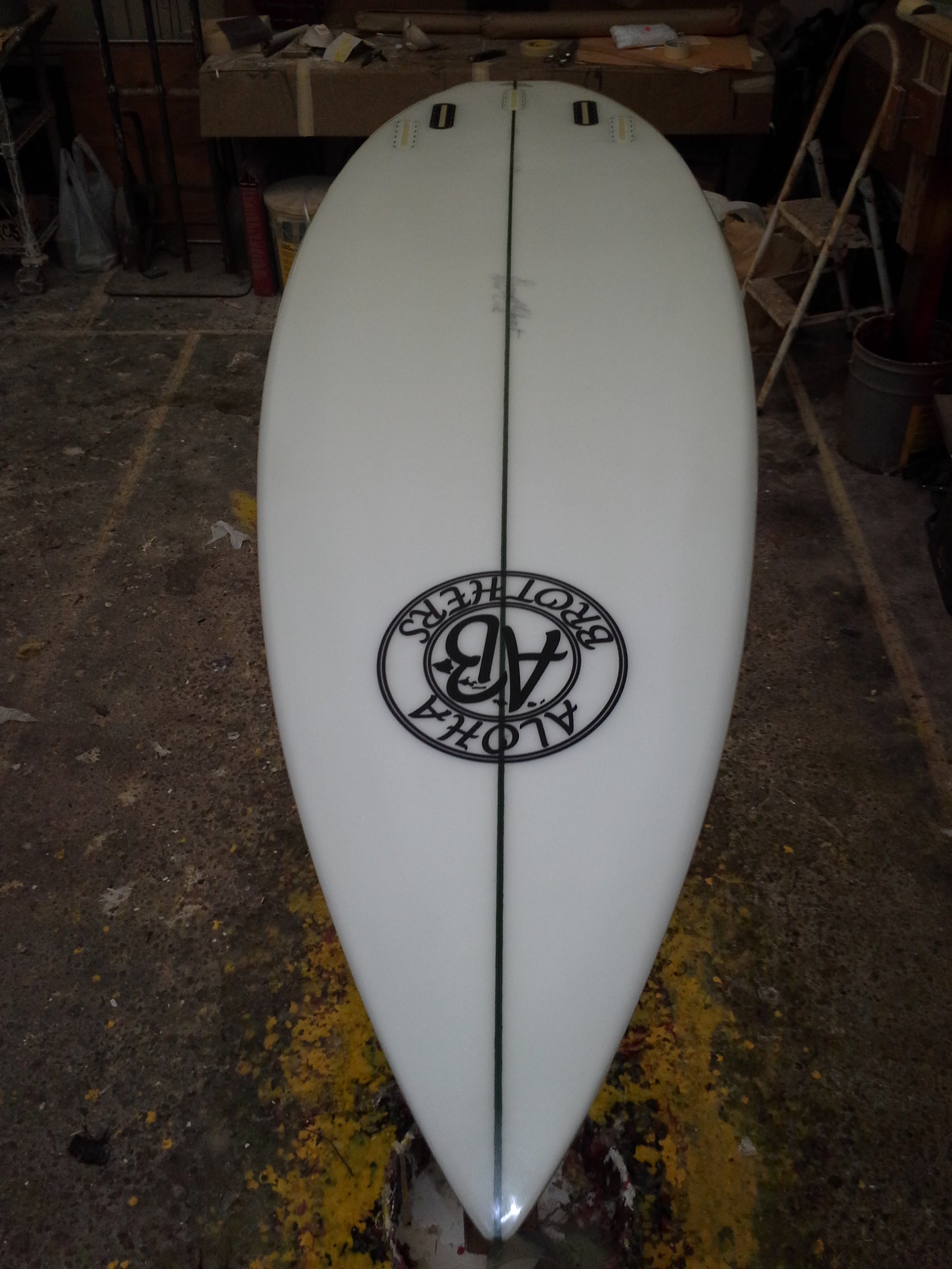 Poly laminating clear or colored surfboards